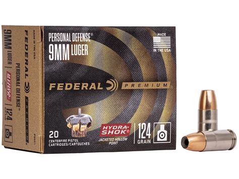 Federal Premium Personal Defense Mm Luger Ammo Grain Hydra Shok