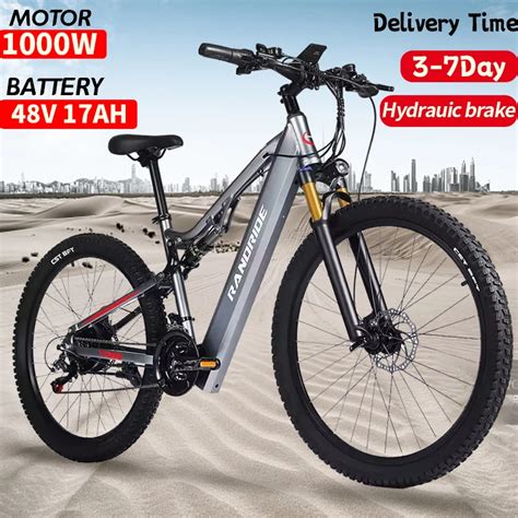 New RANDRIDE E Bike 1000W 27 5 Inch Electric Bike Aluminum Alloy Full