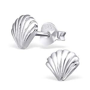 Amazon Icyrose Sterling Silver Sea Shell Stud Earrings