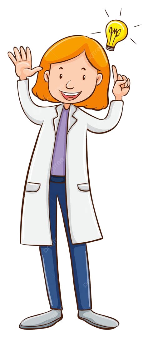 Científico Con Bata De Laboratorio Gráficos Imagen Feliz Vector Png