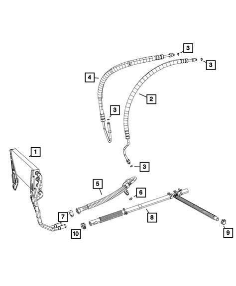 2011 2018 Ram Power Steering Return Hose 68031851AJ Mopar EStore