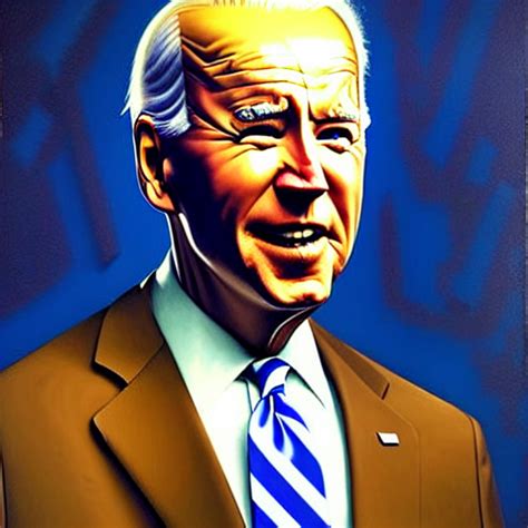 Krea Ai Joe Biden In The Style Of Adrian Ghenie Esao Andr