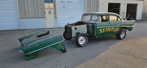 1957 CHEVY GASSER NOSTALGIA DRAG CAR BARN FIND TIME CAPSULE THE REAL ...