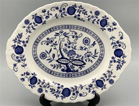 Enoch Wedgwood Blue Heritage 12 1 4 Vintage Blue And White Platter