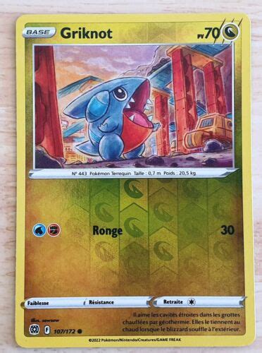 Carte Pokemon Reverse Griknot Vf Ebay