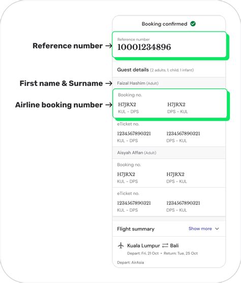 purchase add ons  manage  booking   reference number