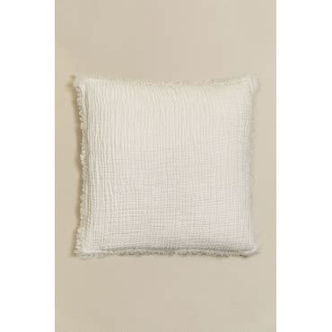 Square Cotton Gauze Cushion X Cm Jobert Sklum