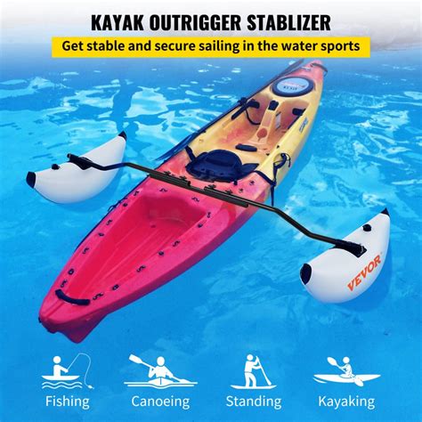 Vevor Kayak Outrigger Stabilizers 2 Pcs Pvc Inflatable Outrigger