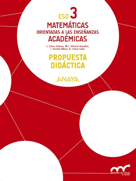 Matemáticas orientadas a las Enseñanzas Académicas 3 Propuesta didáctica