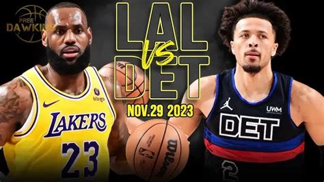 Lakers Vs Pistons On November 29 2023 Check Nba Odds