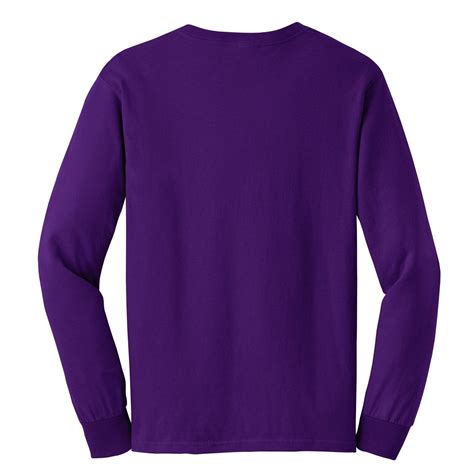 Gildan G Ultra Cotton Long Sleeve T Shirt Purple Fullsource