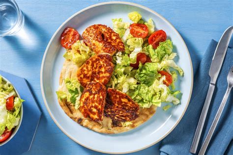 Harissa Spiced Halloumi And Naan Bread Recipe Hellofresh