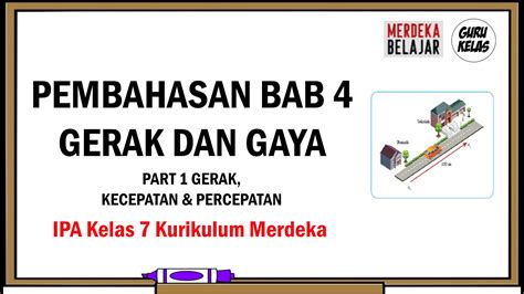 Bab 4 Gerak Dan Gaya Part 1 Ipa Kelas 7 Kurikulum Merdeka Youtube