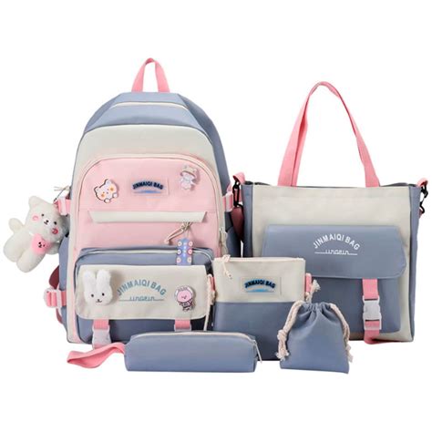 Mochilas Kawaii Juego Combinado De 5 Piezas Strwbrry Design