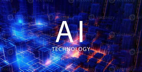 AI artificial intelligence neon wallpaper background, technology ...