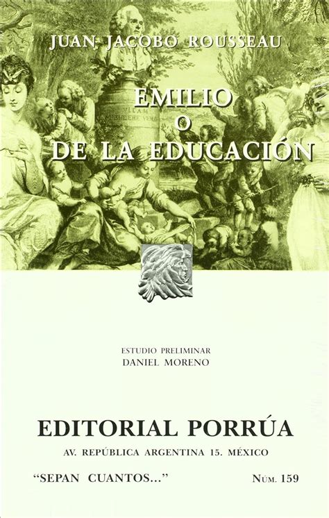 Emilio O De La Educacion Portada Puede Variar Jean Jacques Rousseau