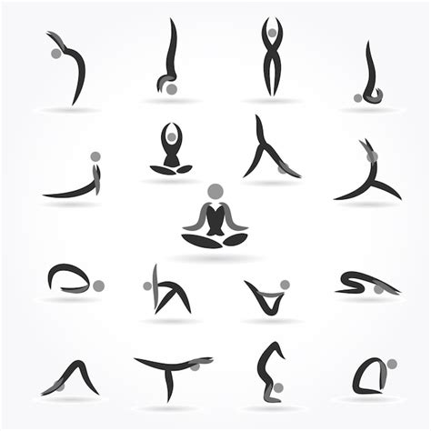 Logotipo e icono de yoga pose de figura de meditación de yoga