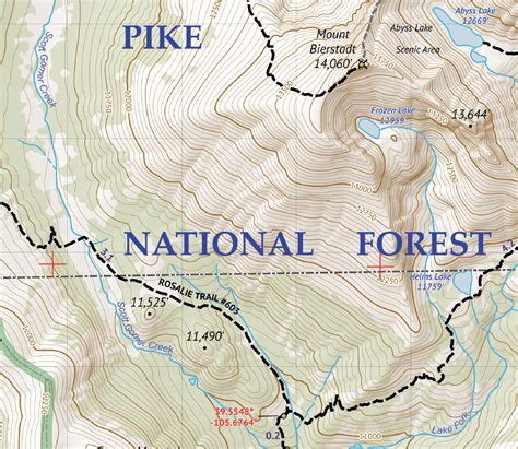 Mount Evans Wilderness Hiking Map - Outdoor Trail Maps