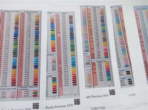 PDF Download Color Chart Beads Preciosa 10/0 Seed Beads Sample - Etsy