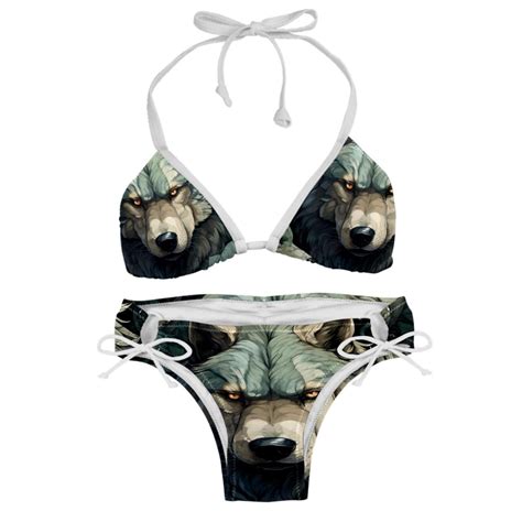 Wolf Chic One Piece Swimsuits Bikini Set Detachable Sponge Adjustable