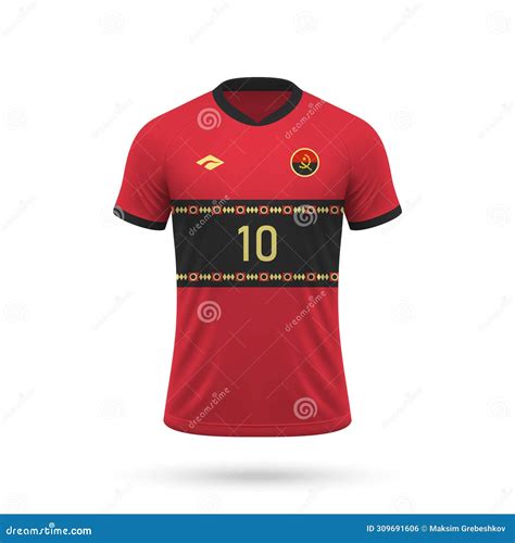 3d Realistic Soccer Jersey Angola National Team 2024 Stock Vector ...