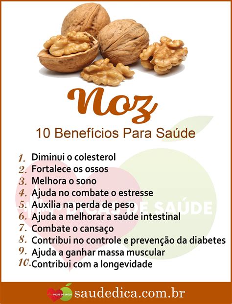 Os 10 Benefícios da Noz Para Saúde in 2020 Health food Healthy