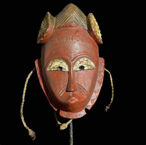 MASQUES AFRICAINS ANTIQUES visage tribal Vintage en bois sculpté