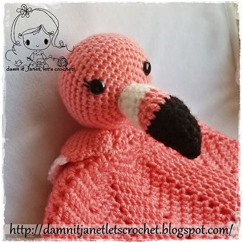 Flamingo Security Blanket Crochet Pattern Ribblr