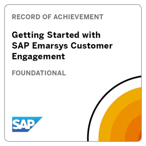 Getting Started With Sap Emarsys Customer Engagement Record Of