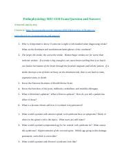 Pathophysiology Bio Exam Question And Answers Docx