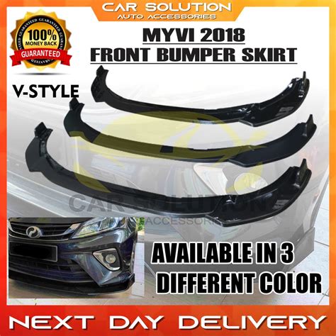 Perodua Myvi 2018 Front Bumper Car Diffuser Lip Wrap Angle Splitters