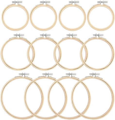 Amazon Caydo Pieces Size Bamboo Embroidery Hoops In In In