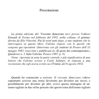 Calvino Italo Il Visconte Dimezzato StudenteHub