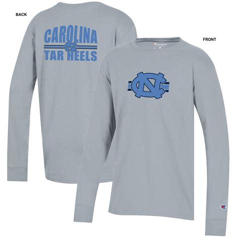 Johnny T Shirt North Carolina Tar Heels Youth Long Sleeve Logo