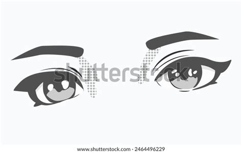 Manga Style Big Eyes Cute Anime Stock Vector (Royalty Free) 2464496229 ...