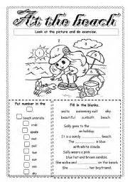 At The Beach Esl Worksheet By Saifonduan