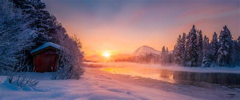 デスクトップ壁紙 日光 風景 森林 山々 日没 自然 雪 冬 日の出 落ち着いた コールド ノルウェー イブニング