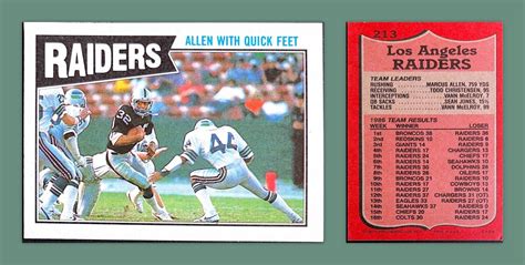 Topps Marcus Allen Los Angeles Raiders Ebay