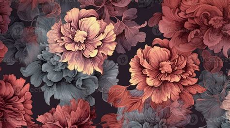 Elegant and vintage floral wallpaper pattern. AI generative 24170998 Stock Photo at Vecteezy