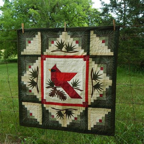 Winter S Majesty Cardinal 36 X 36 Quilt Pattern Etsy