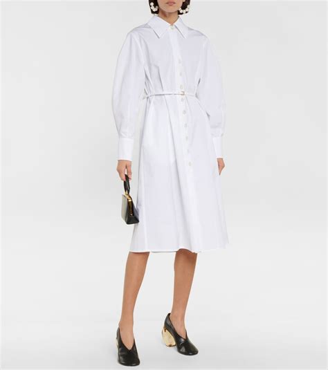 Jil Sander Cotton Poplin Belted Shirt Dress Jil Sander