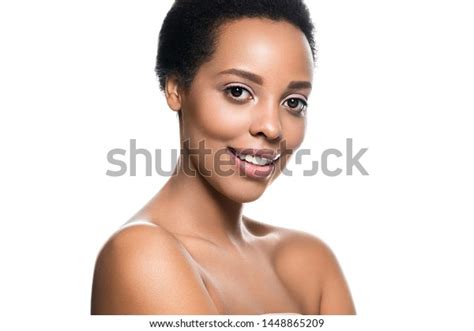 black skin beauty woman pure natural stock photo edit