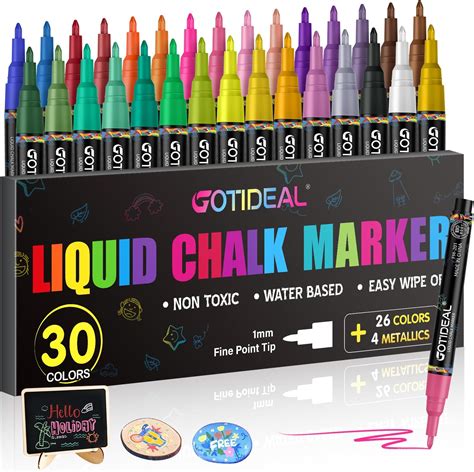 Chalkola Chalk Markers Pack Of 40 Neon Pastel