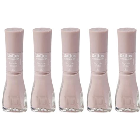 Kit Esmalte Dailus Queridinho Taça de Cristal Nude Cremoso Shopee Brasil