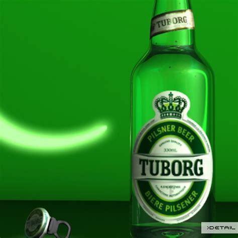 3d Tuborg Beer Bottle Model