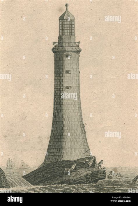 Eddystone Lighthouse Circa Stock Photo Alamy