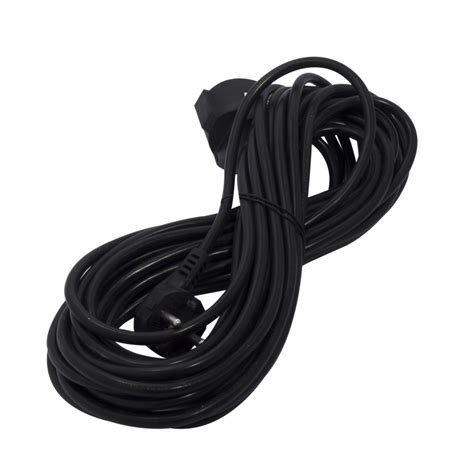 Extension lead - Black - 10 m (SCH)