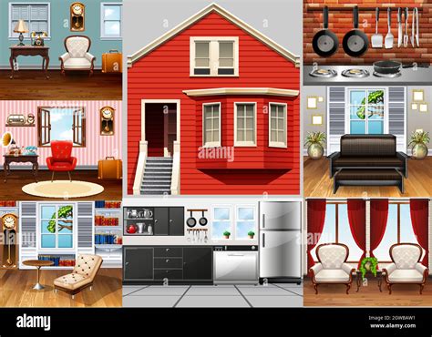 Different rooms in the house Stock Vector Image & Art - Alamy