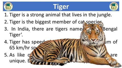 Essay On Tiger In English 10 Lines Essay On Tiger In English Save