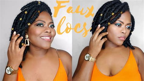 How To Short Natural Faux Locs Tutorial Easy And Cheap Way Youtube